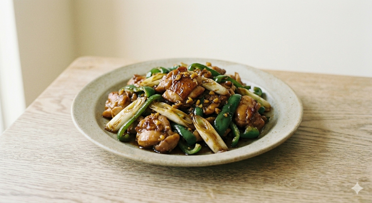 鶏肉の甜麺醤炒め