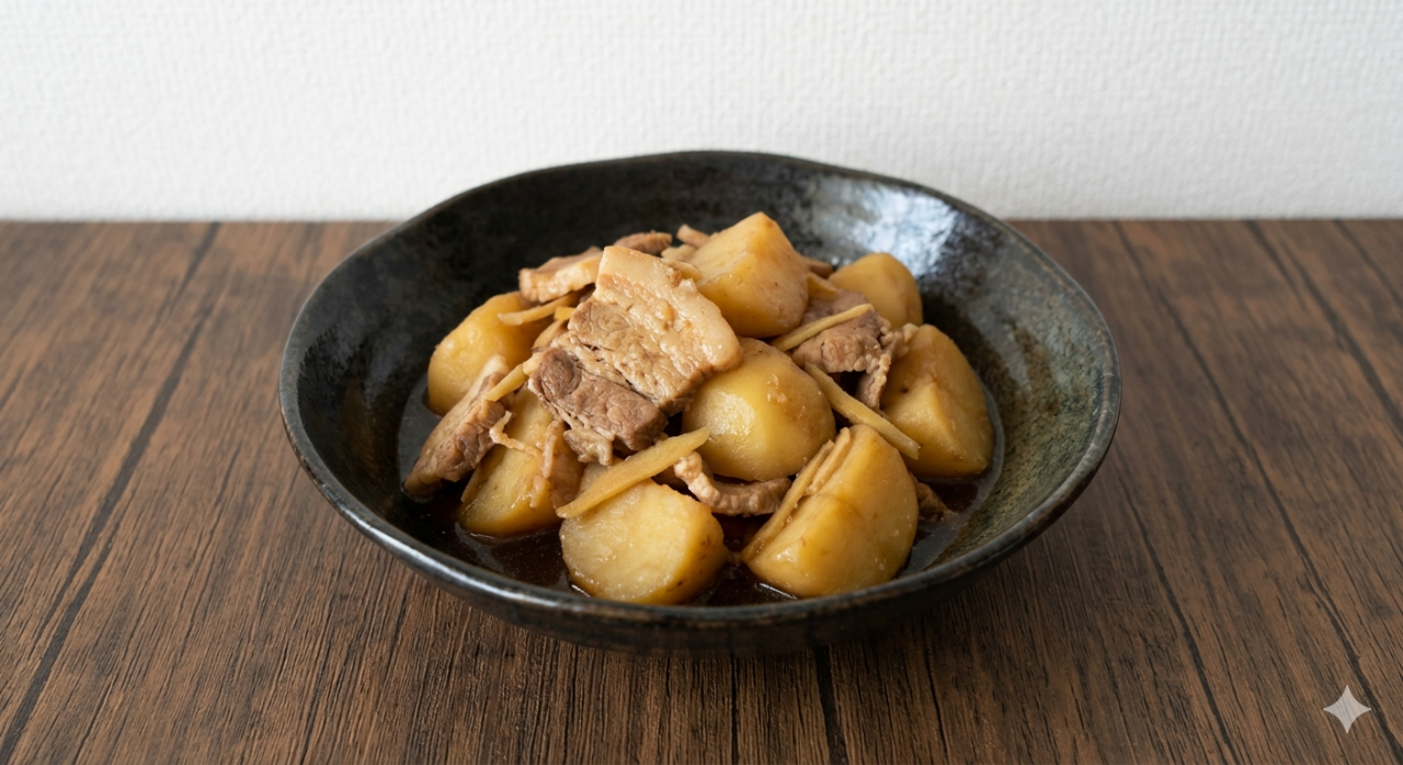 豚バラとじゃがいもの炒め煮