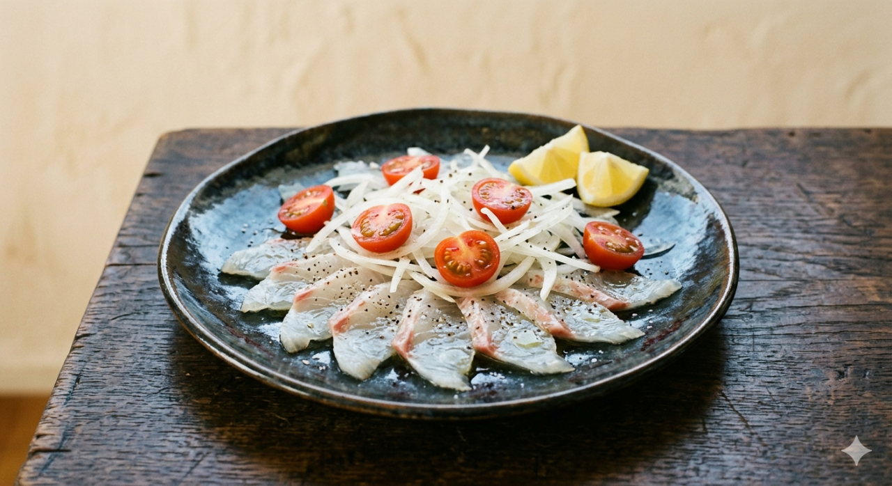 白身魚のカルパッチョ