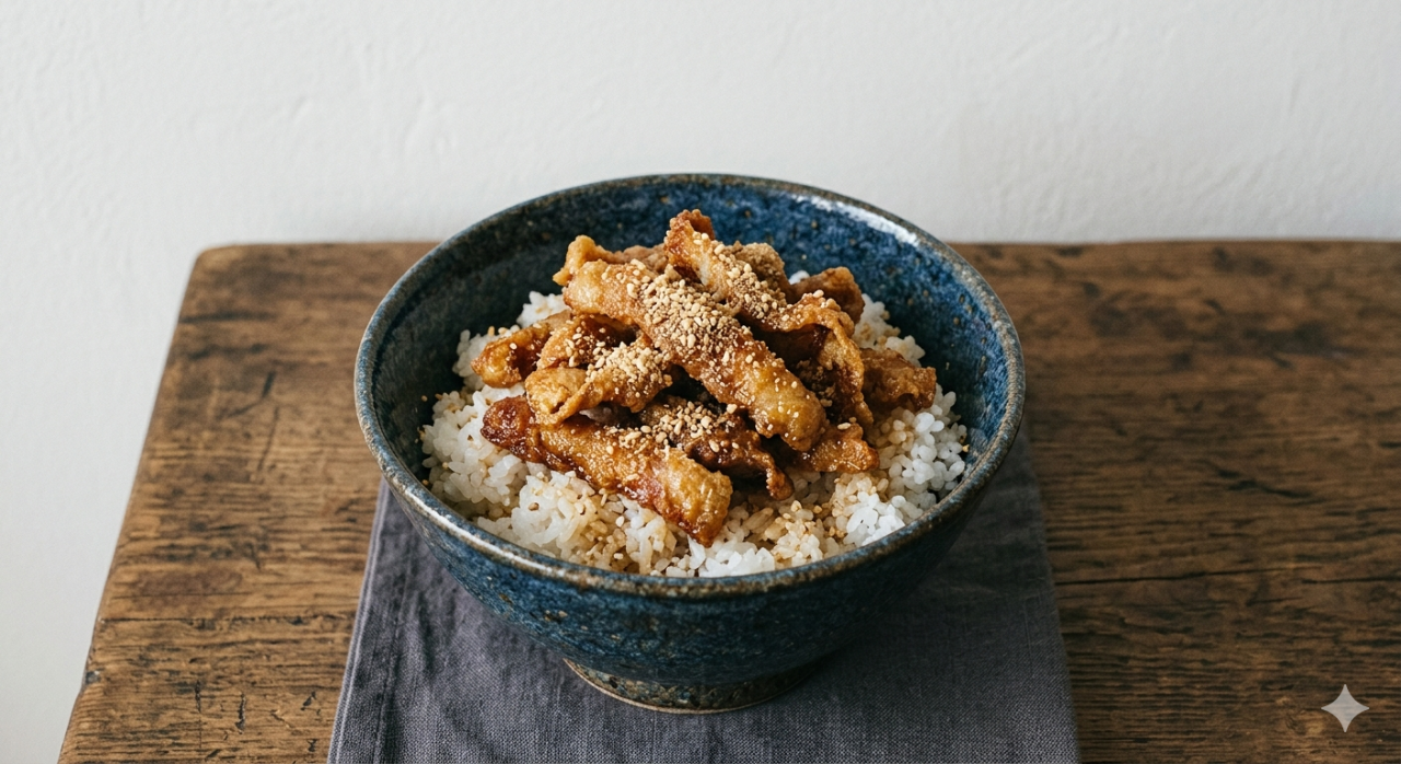 鶏皮のカリカリ焼き丼