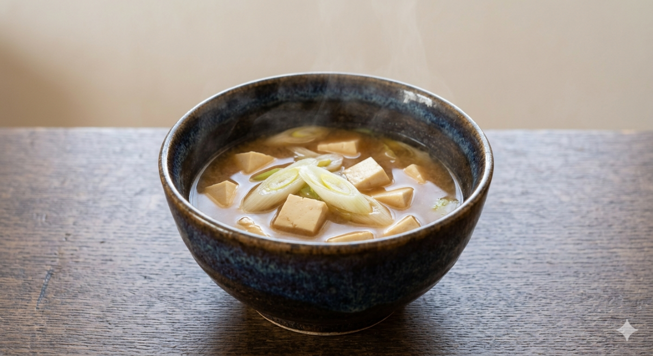 長ねぎと豆腐のみそ汁
