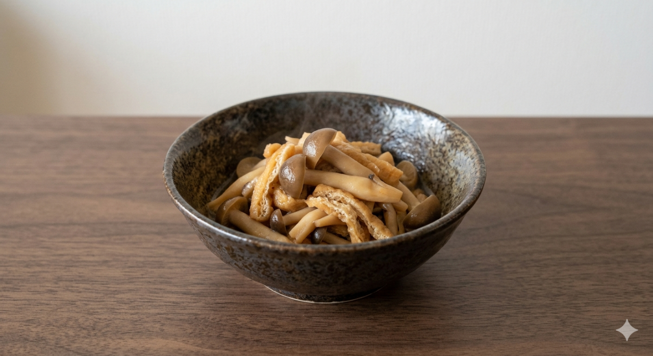 しめじと油揚げの煮物