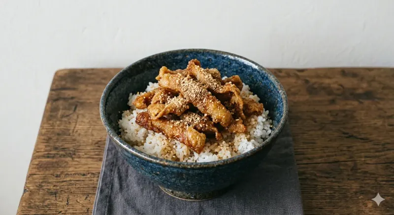 鶏皮のカリカリ焼き丼