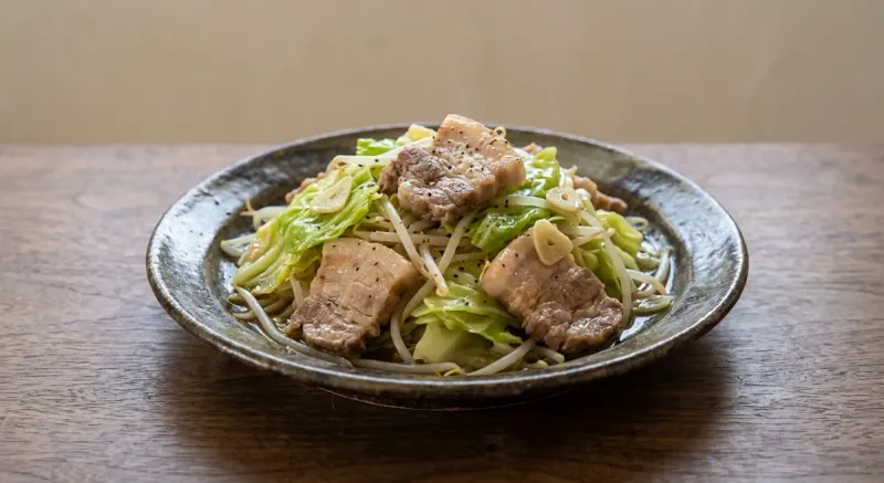 豚バラのキャベツ蒸し