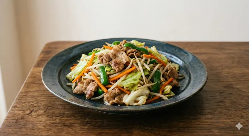 野菜炒め（醤油味）