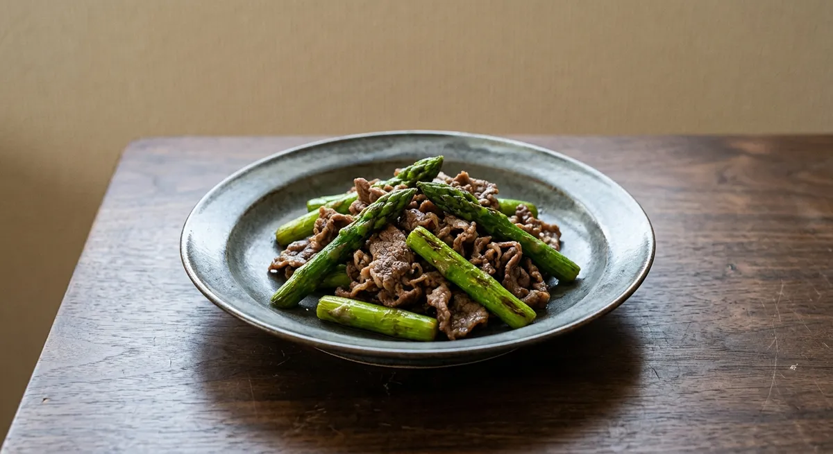 アスパラと牛肉の炒め物